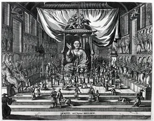 Un temple bouddhiste, illustration de 
